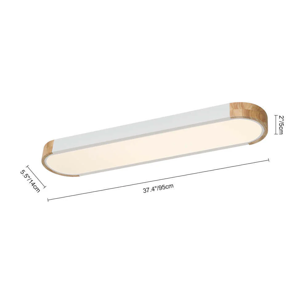 Dimmable Minimalist Long Oval Flush Mount LED Light - Image 23