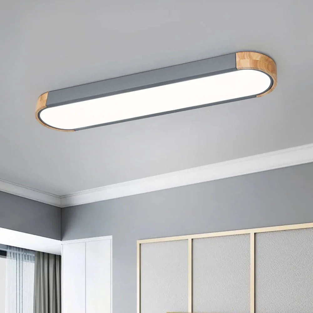 Dimmable Minimalist Long Oval Flush Mount LED Light - Image 27