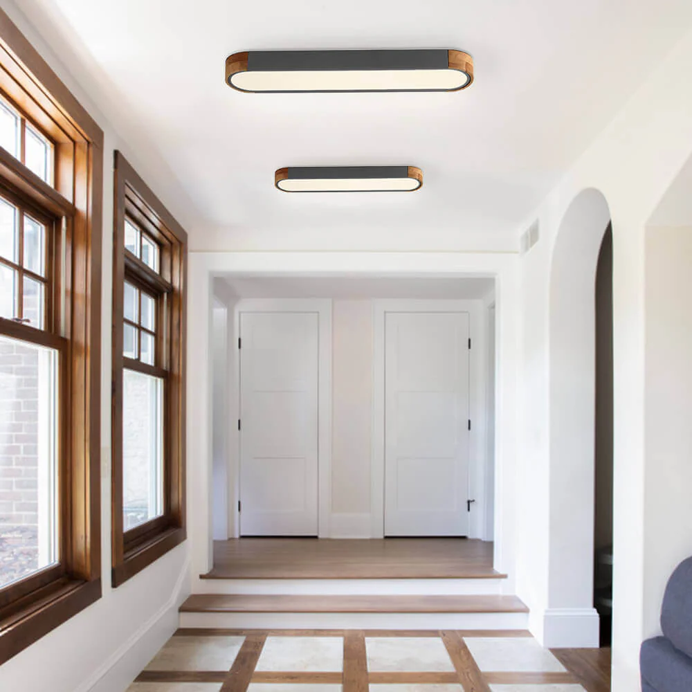 Dimmable Minimalist Long Oval Flush Mount LED Light - Image 3