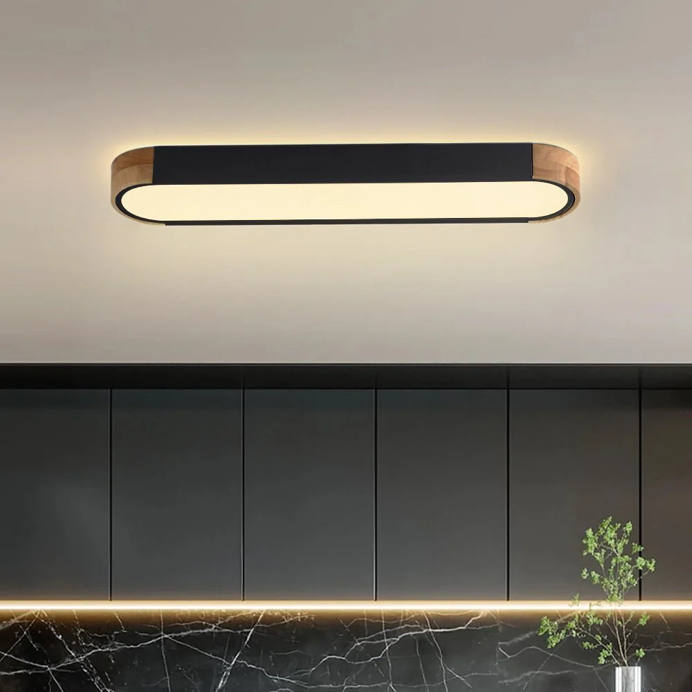 Dimmable Minimalist Long Oval Flush Mount LED Light - Image 9