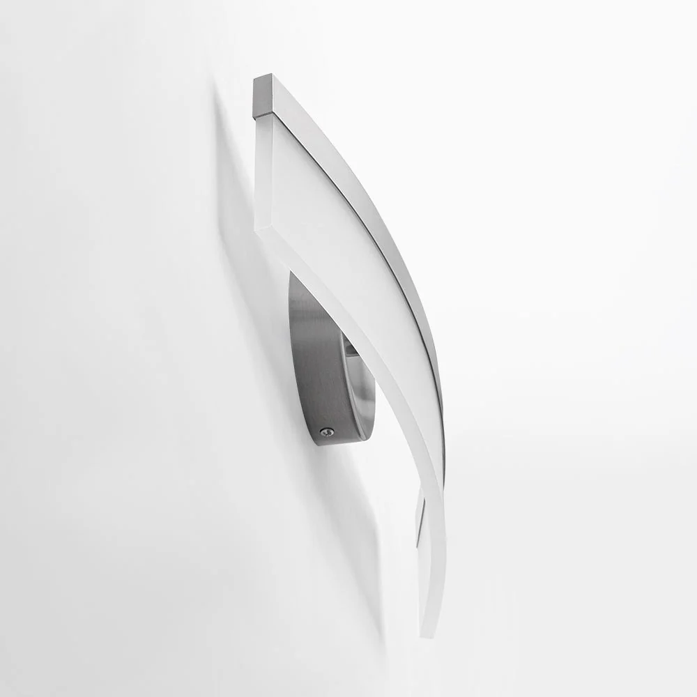Minimalist Nickel Arched Dimmable LED Vanity Wall Light - Image 12