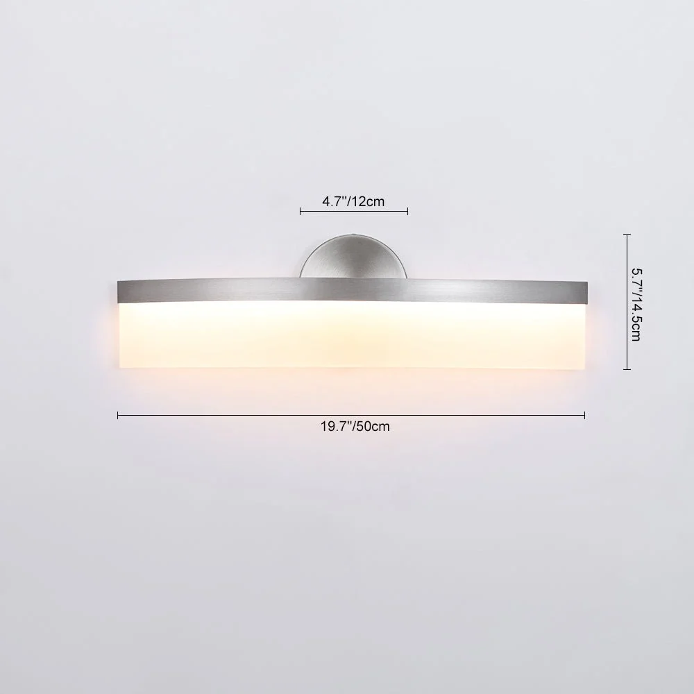 Minimalist Nickel Arched Dimmable LED Vanity Wall Light - Image 9