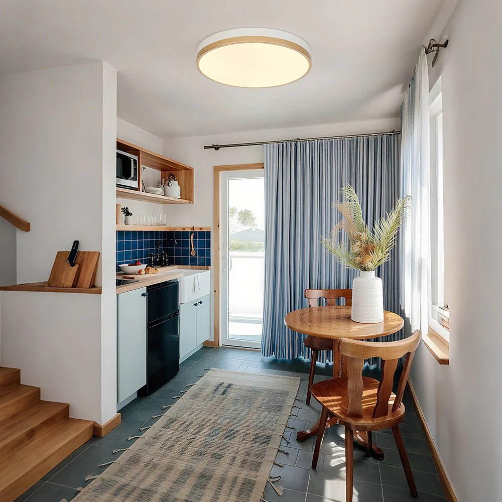 Scandinavian Round Dimmable LED Ceiling Light DIP Switch - Image 3