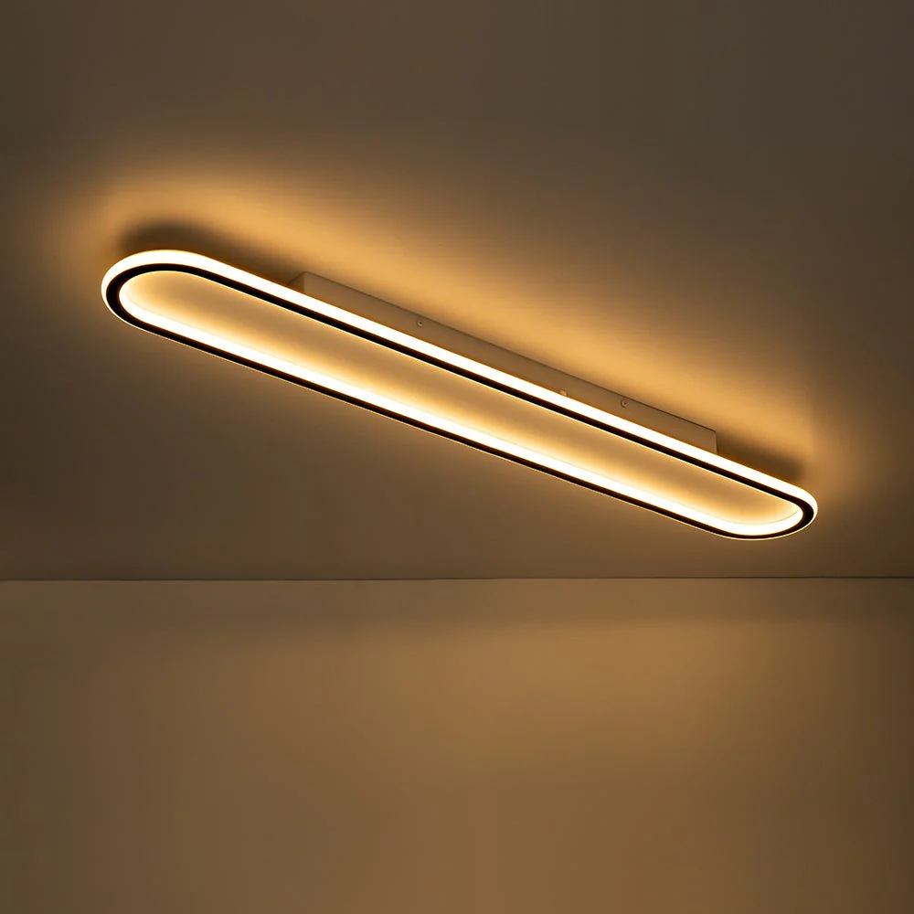 Minimalist Streamlined Oval Warm LED Ceiling Light - Image 10