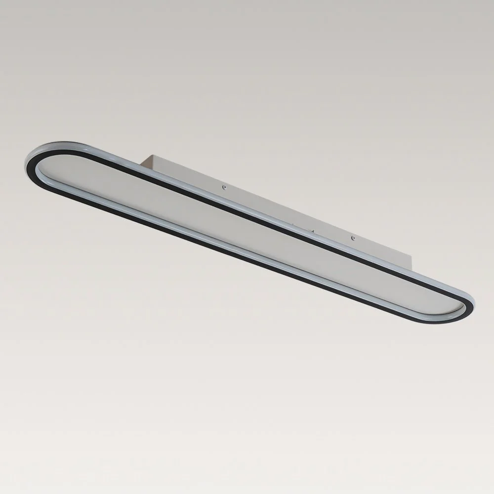 Minimalist Streamlined Oval Warm LED Ceiling Light - Image 12