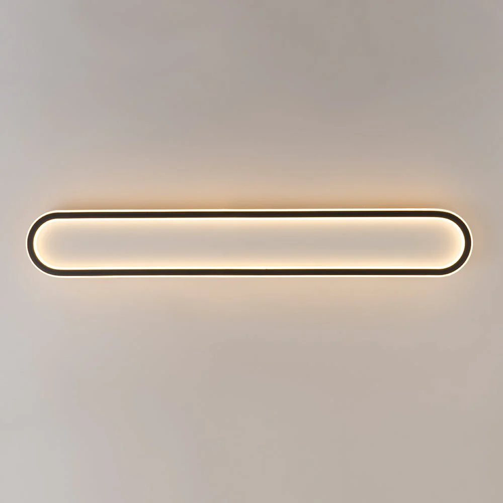 Minimalist Streamlined Oval Warm LED Ceiling Light - Image 13