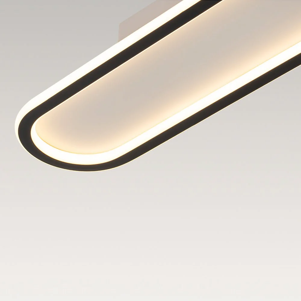 Minimalist Streamlined Oval Warm LED Ceiling Light - Image 16