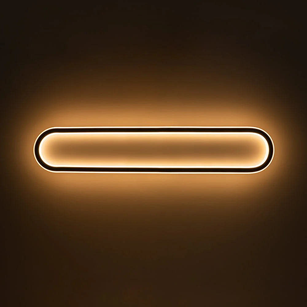 Minimalist Streamlined Oval Warm LED Ceiling Light - Image 18