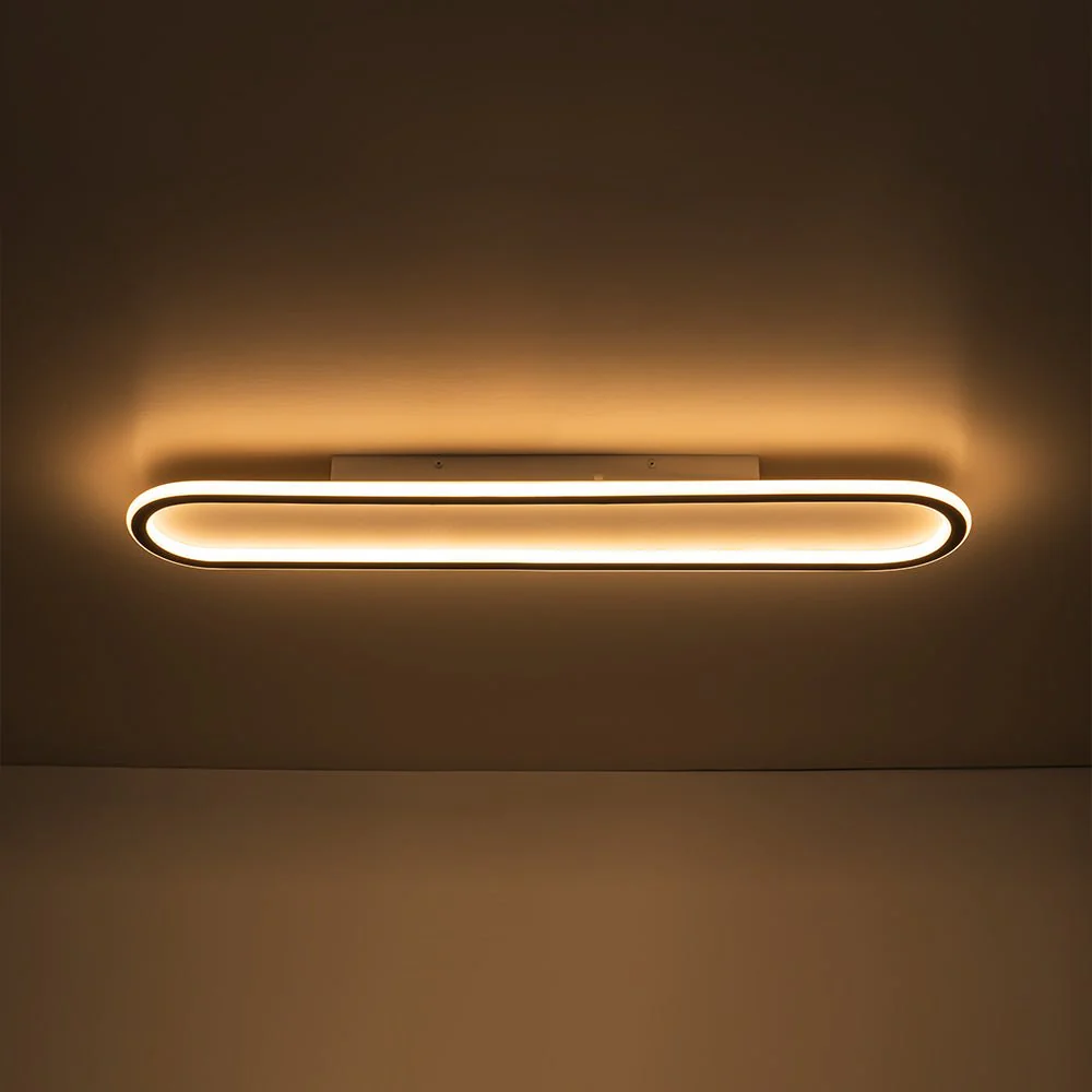 Minimalist Streamlined Oval Warm LED Ceiling Light - Image 19