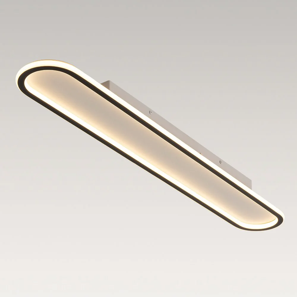 Minimalist Streamlined Oval Warm LED Ceiling Light - Image 2