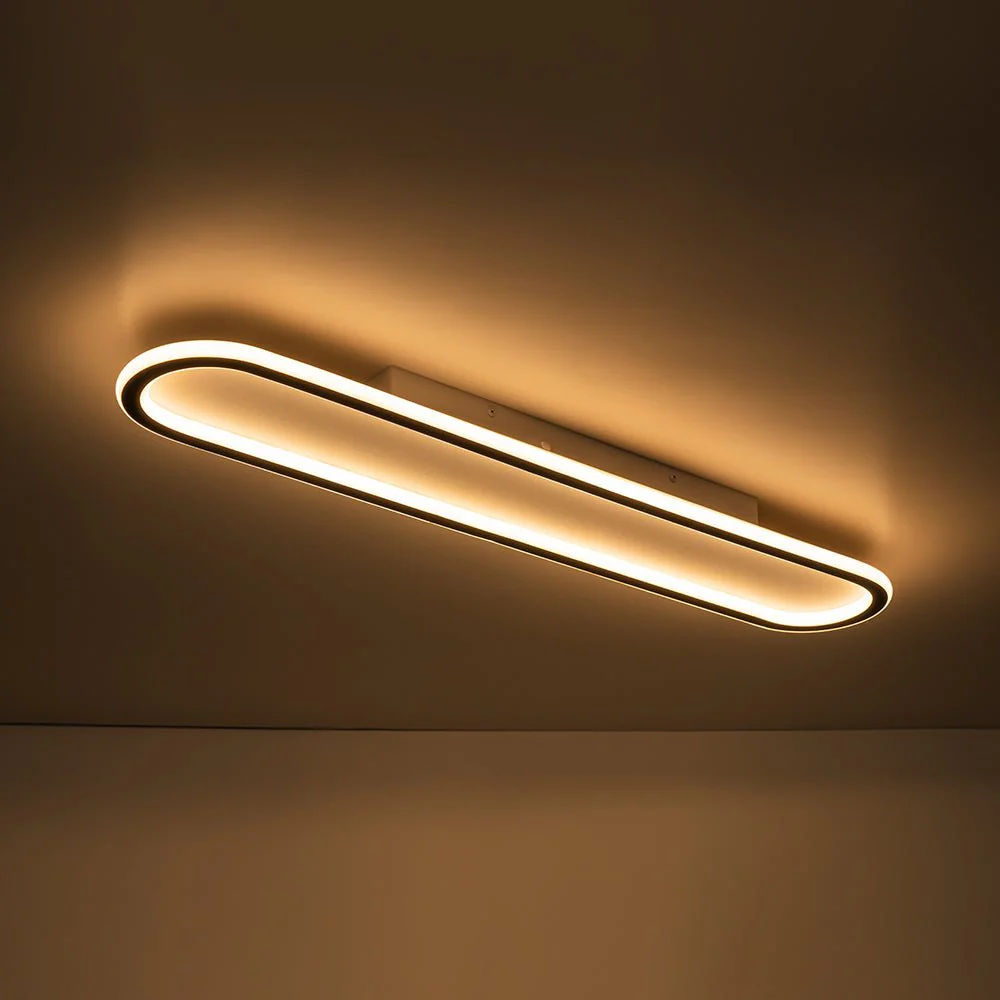 Minimalist Streamlined Oval Warm LED Ceiling Light - Image 20