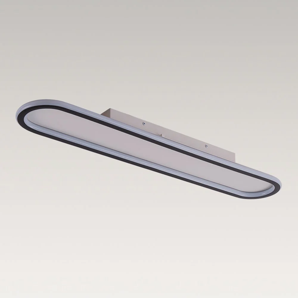 Minimalist Streamlined Oval Warm LED Ceiling Light - Image 24