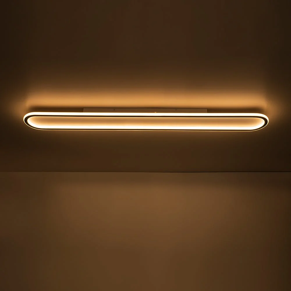 Minimalist Streamlined Oval Warm LED Ceiling Light - Image 27