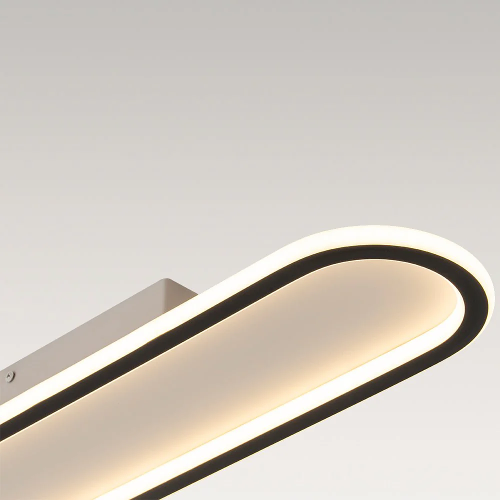 Minimalist Streamlined Oval Warm LED Ceiling Light - Image 31