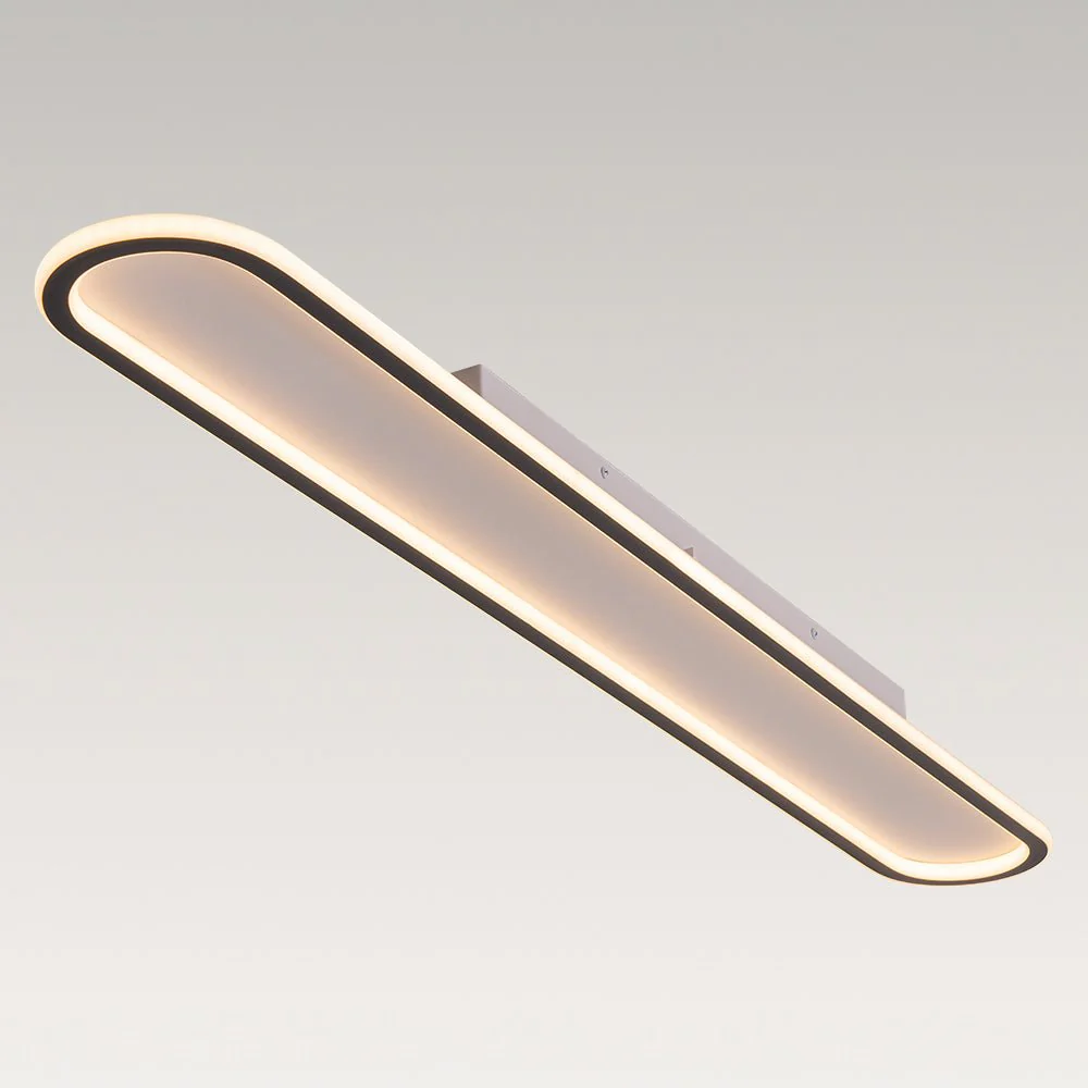 Minimalist Streamlined Oval Warm LED Ceiling Light - Image 37