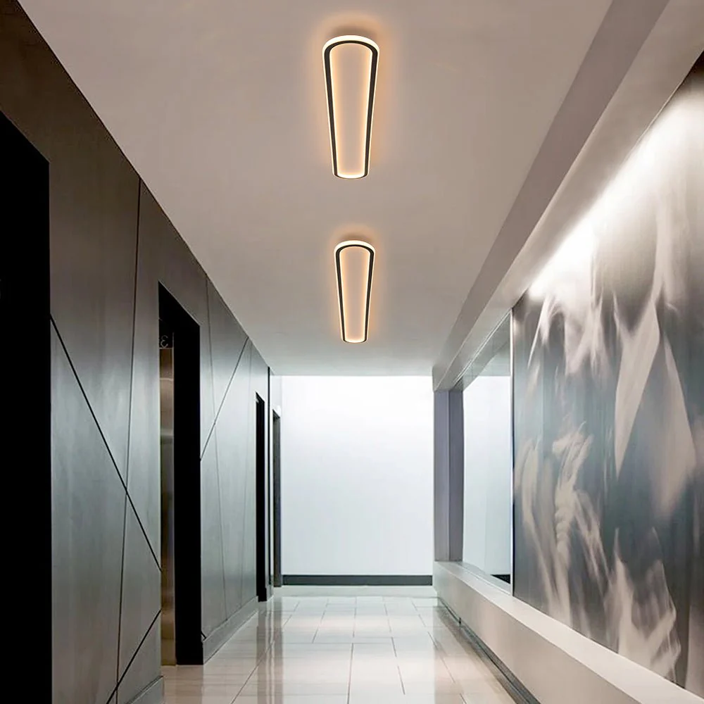 Minimalist Streamlined Oval Warm LED Ceiling Light - Image 4