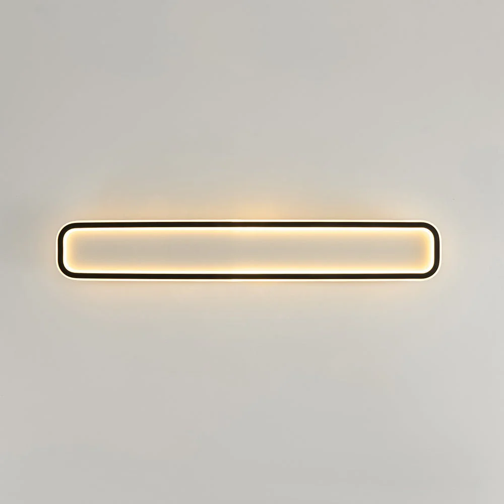 Minimalist Streamlined Rectangular Warm LED Ceiling Light - Image 10