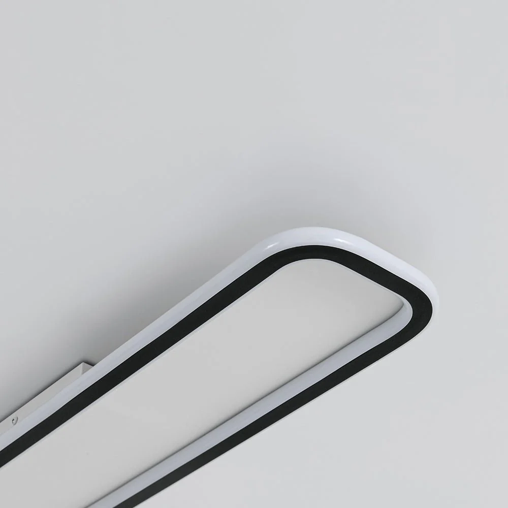 Minimalist Streamlined Rectangular Warm LED Ceiling Light - Image 12