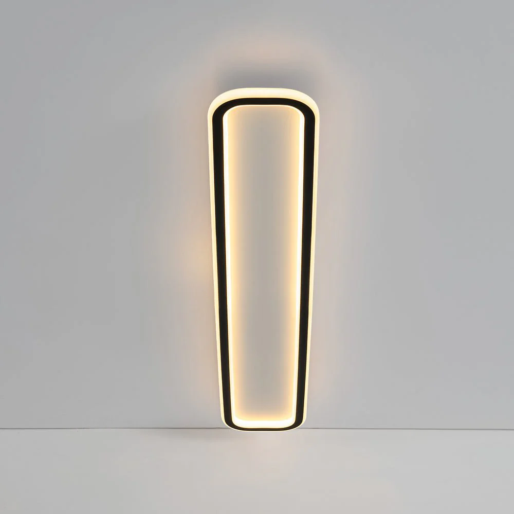 Minimalist Streamlined Rectangular Warm LED Ceiling Light - Image 9