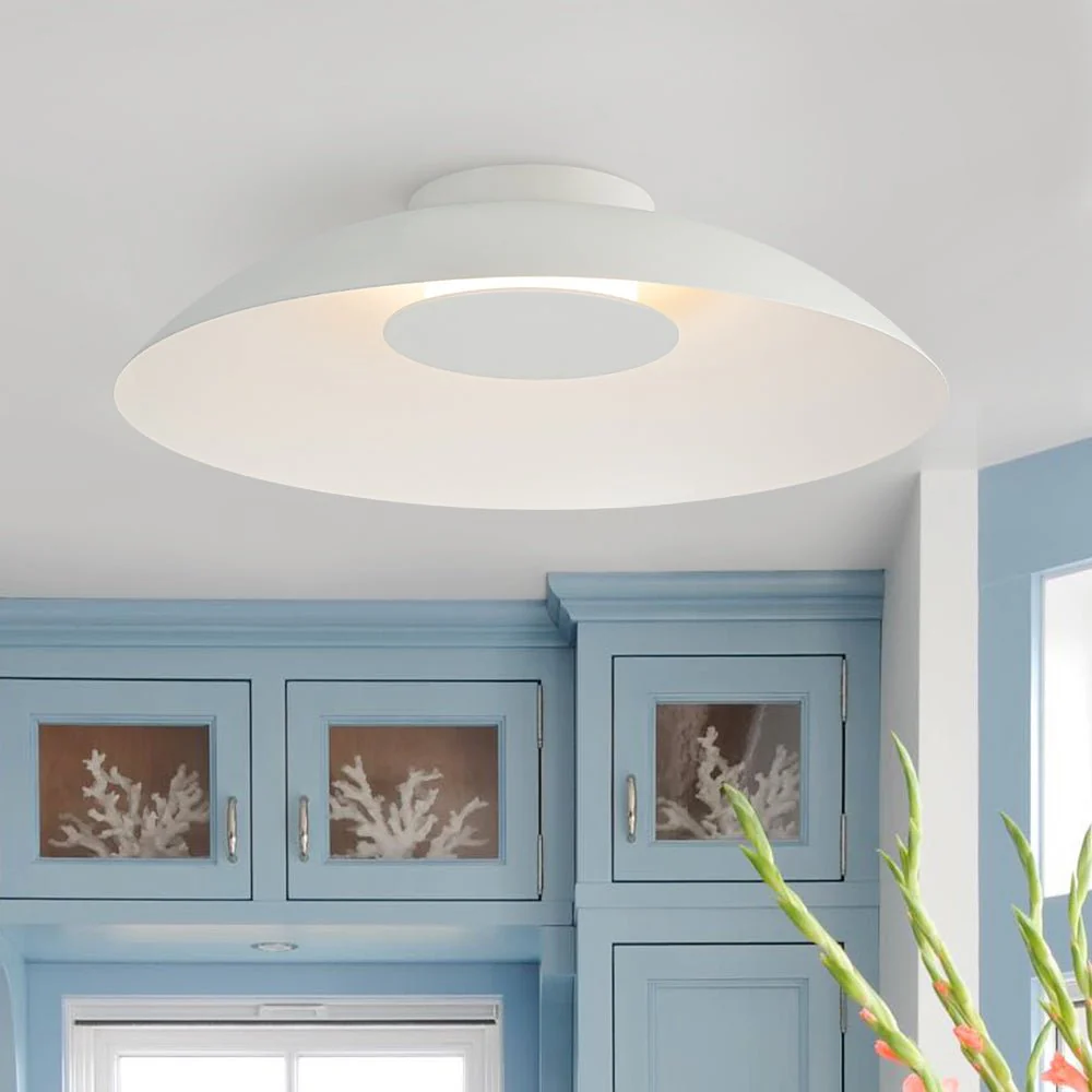 Minimalist Wide Flat Dome Dimmable LED Ceiling Light - Image 3