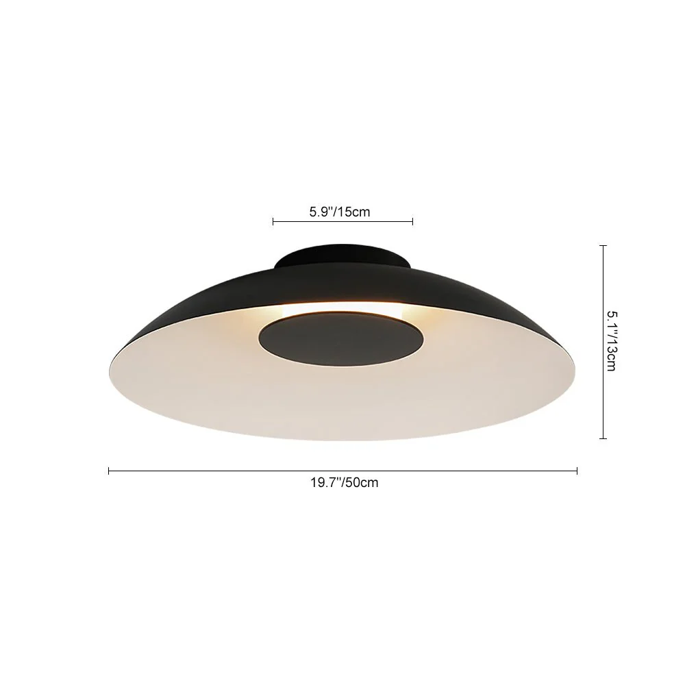 Minimalist Wide Flat Dome Dimmable LED Ceiling Light - Image 7