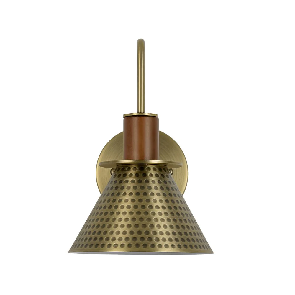 Modern 1-Light Hammered Iron Conical Wall Sconce - Image 16
