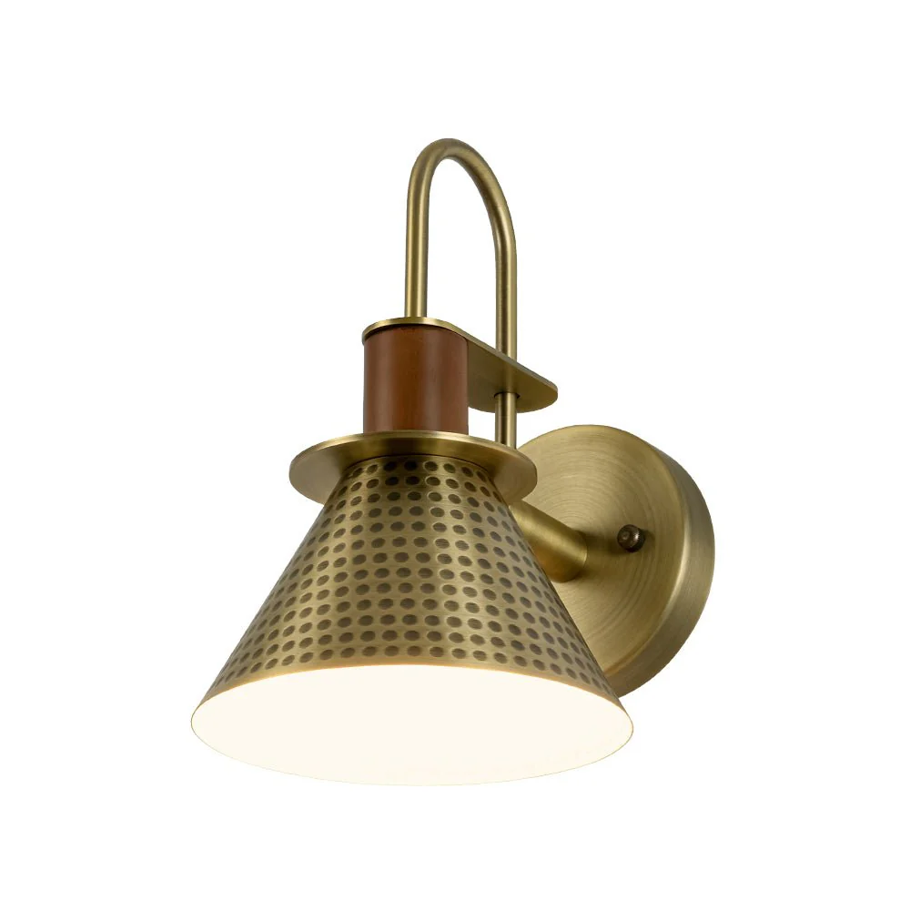 Modern 1-Light Hammered Iron Conical Wall Sconce - Image 17
