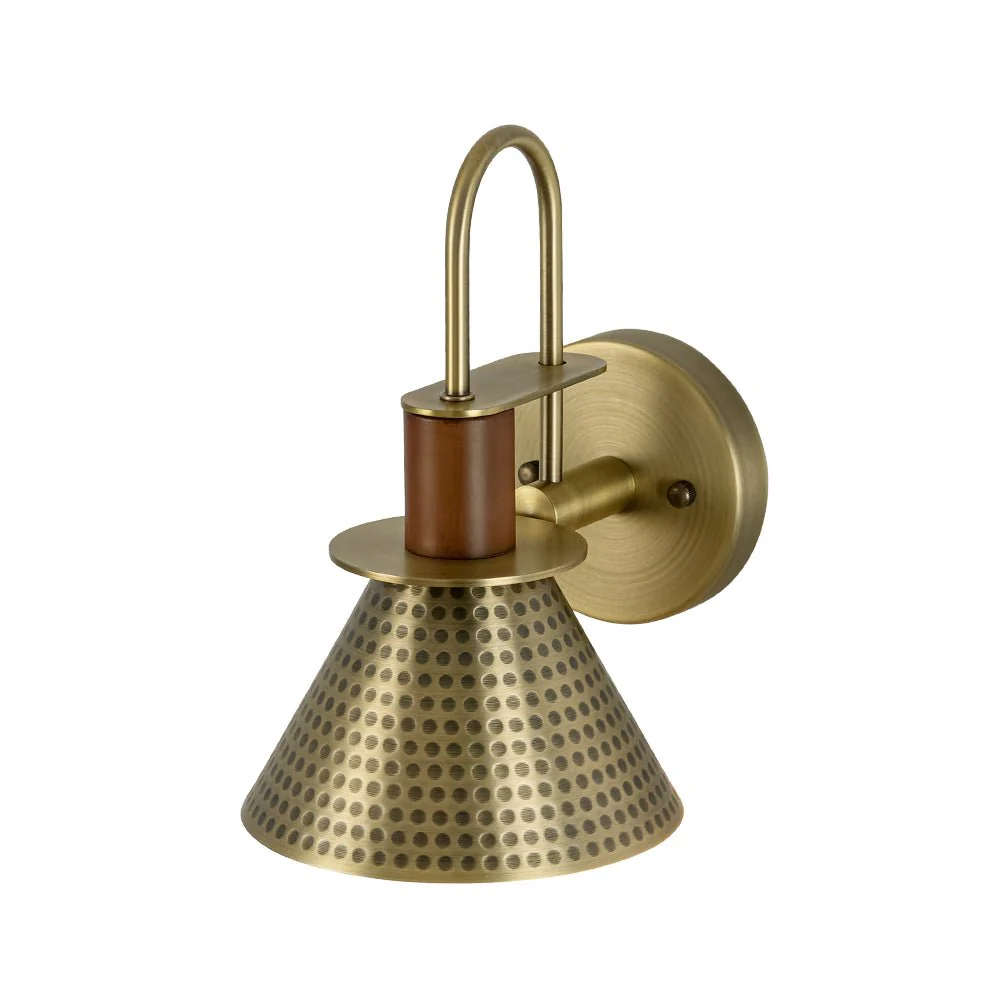 Modern 1-Light Hammered Iron Conical Wall Sconce - Image 18