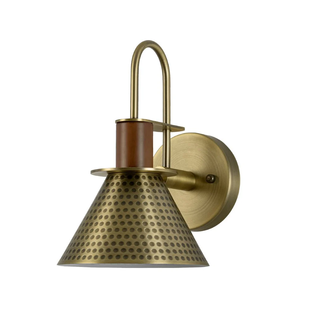 Modern 1-Light Hammered Iron Conical Wall Sconce - Image 19