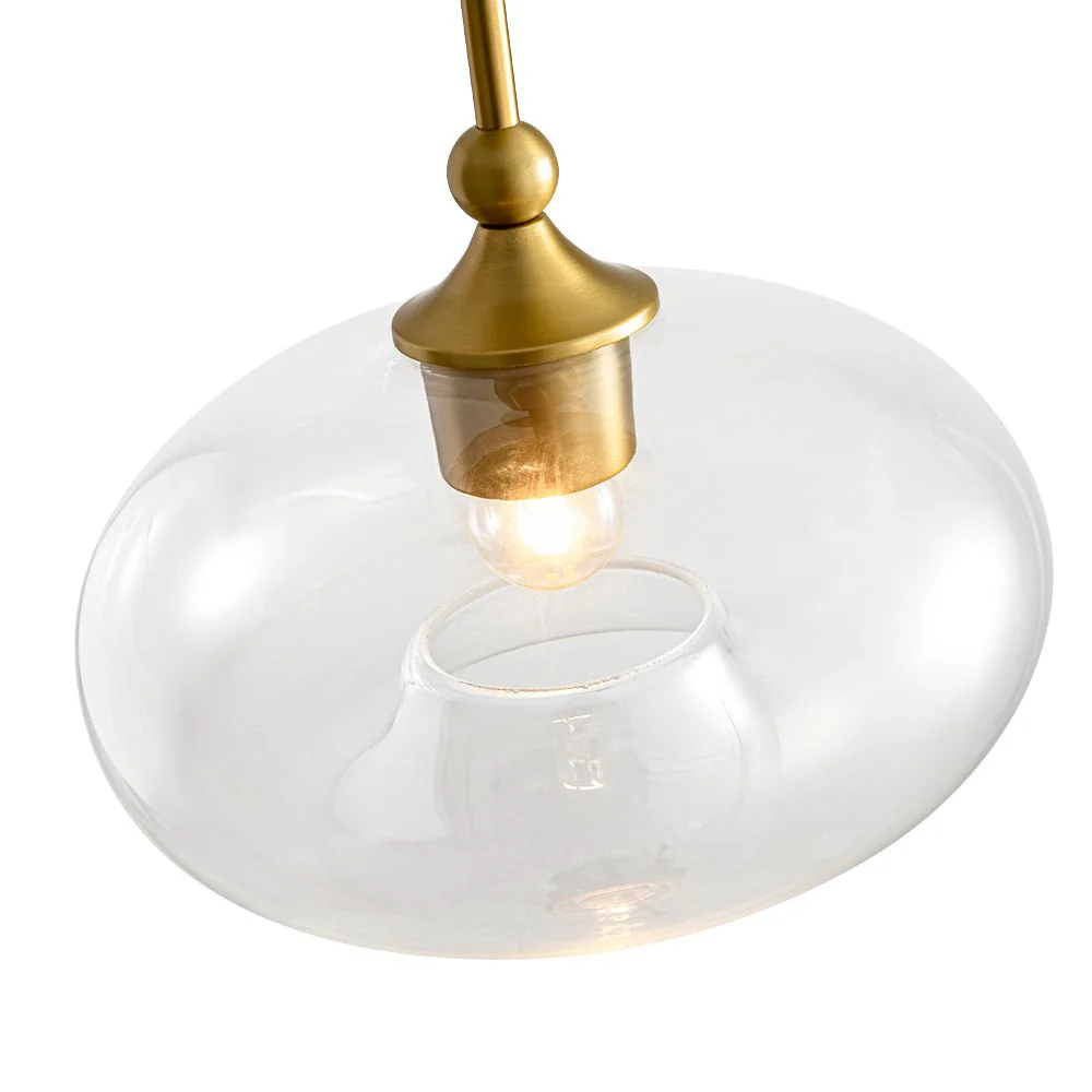 Modern 1-Light Round Donut Glass Semi Flush Mount - Image 10