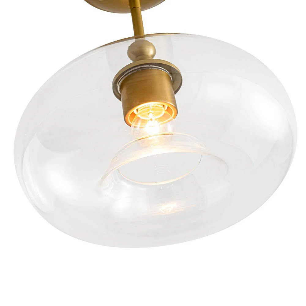 Modern 1-Light Round Donut Glass Semi Flush Mount - Image 12