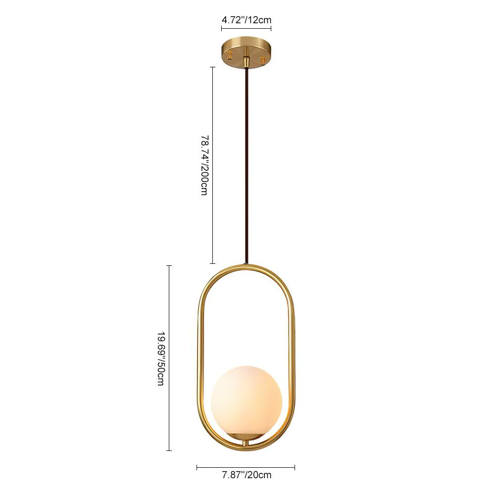 Modern 1-ring Globe Pendant Light - Image 10