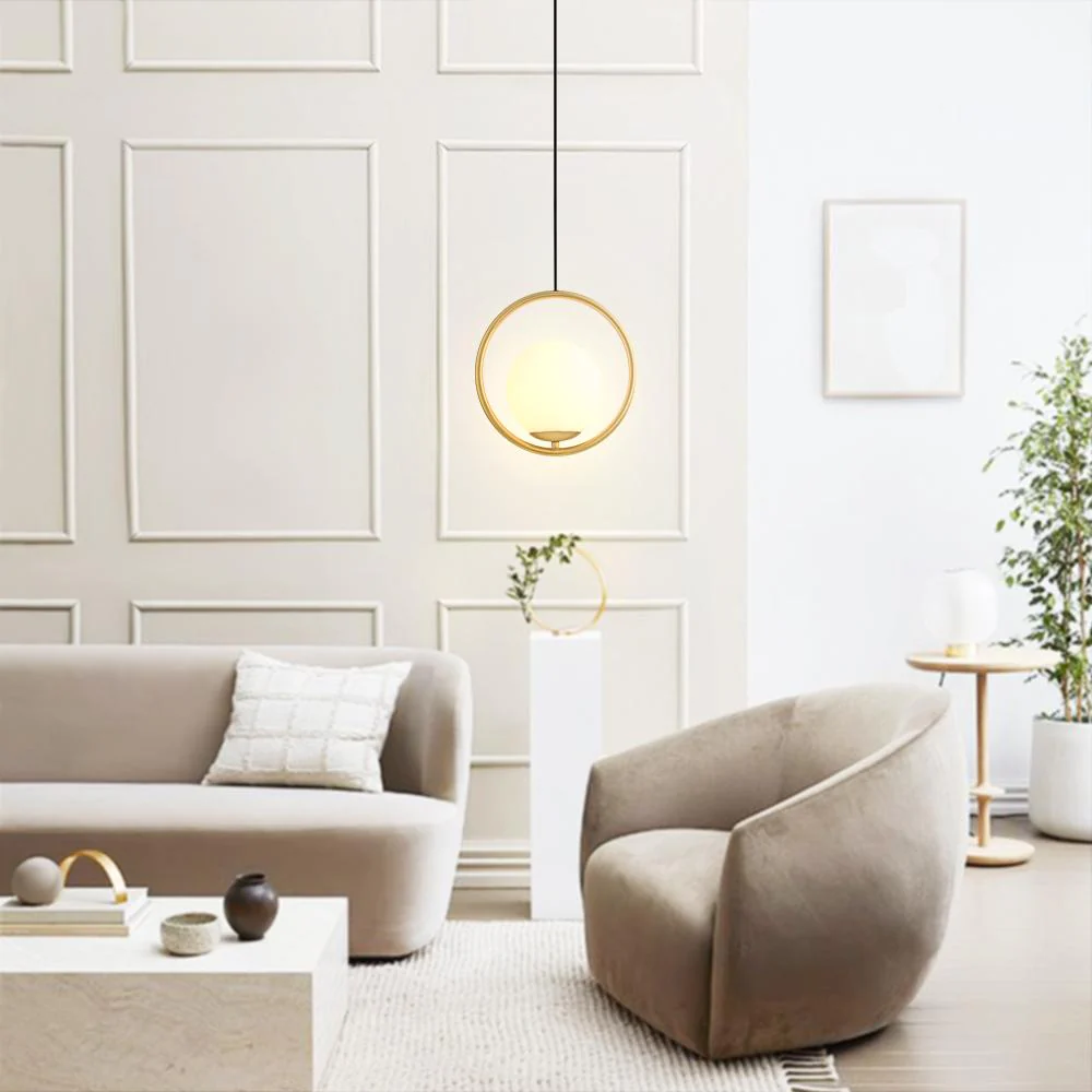 Modern 1-ring Globe Pendant Light - Image 2