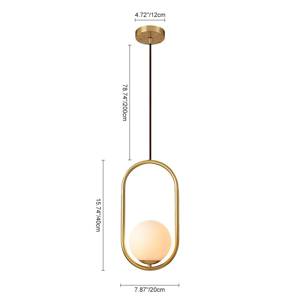 Modern 1-ring Globe Pendant Light - Image 9