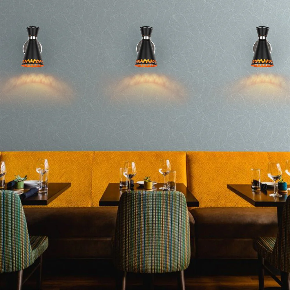 Modern 180-Degree Adjustable Conical 1-Light Wall Sconce - Image 2