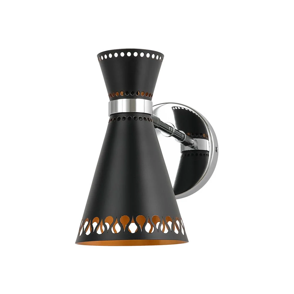 Modern 180-Degree Adjustable Conical 1-Light Wall Sconce - Image 3