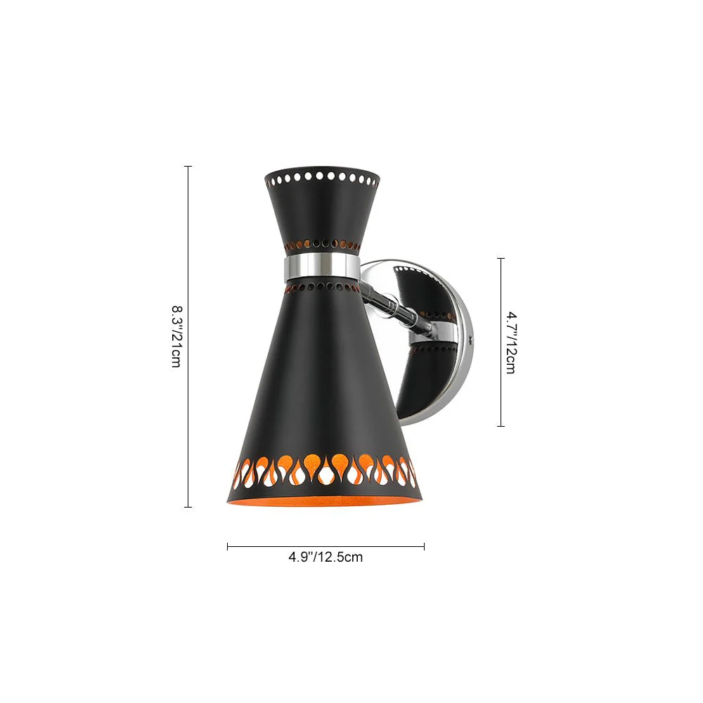 Modern 180-Degree Adjustable Conical 1-Light Wall Sconce - Image 4