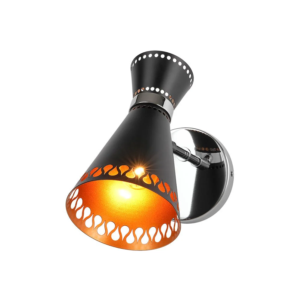 Modern 180-Degree Adjustable Conical 1-Light Wall Sconce - Image 6