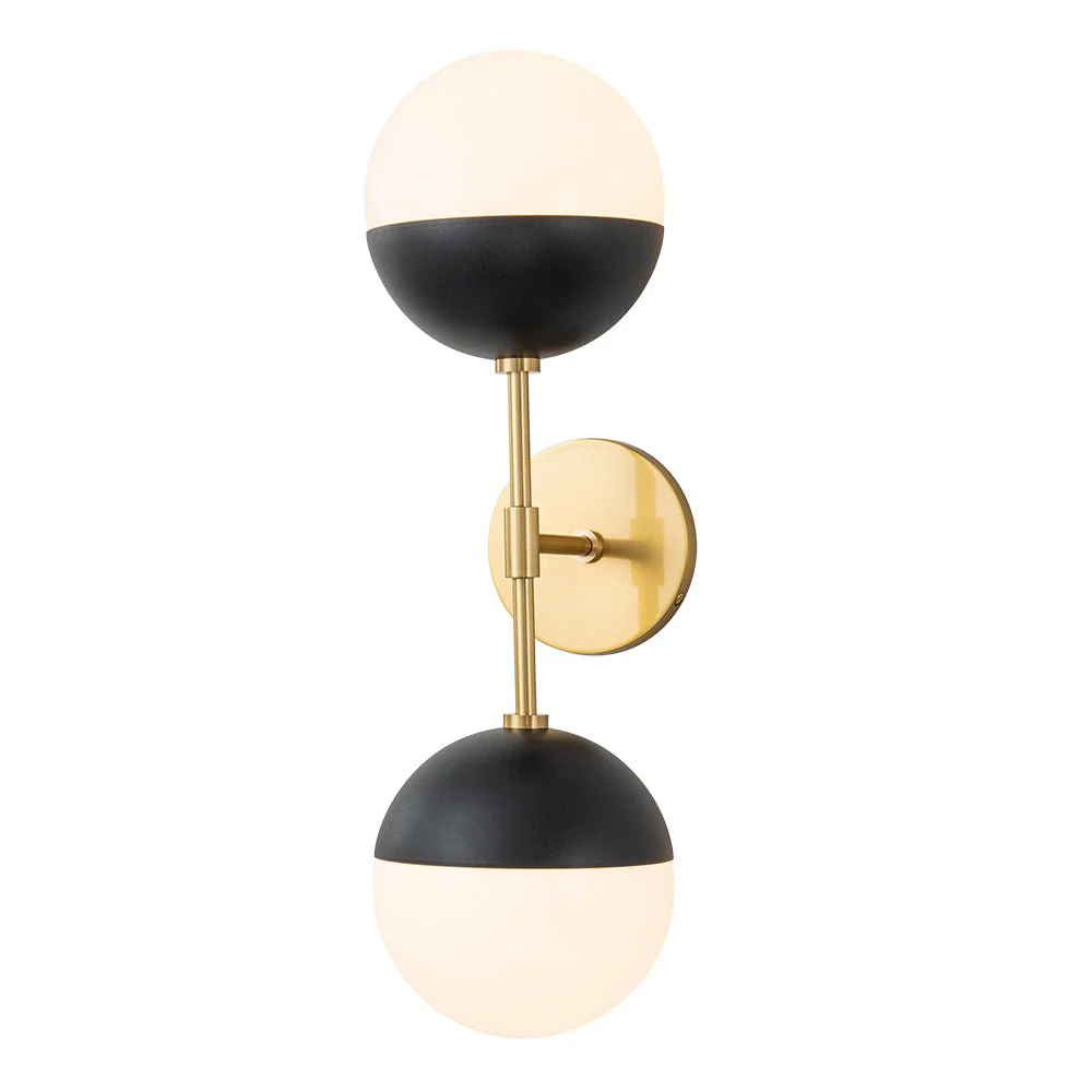 Modern 2-Light Opal Glass Globe Wall Sconce - Image 10
