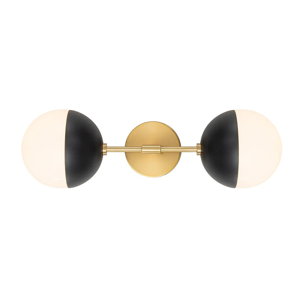 Modern 2-Light Opal Glass Globe Wall Sconce - Image 12