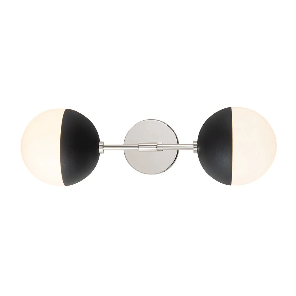 Modern 2-Light Opal Glass Globe Wall Sconce - Image 6