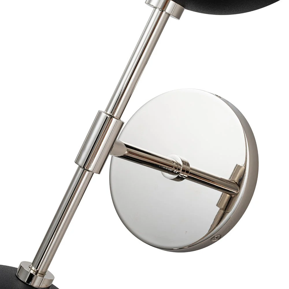 Modern 2-Light Opal Glass Globe Wall Sconce - Image 7