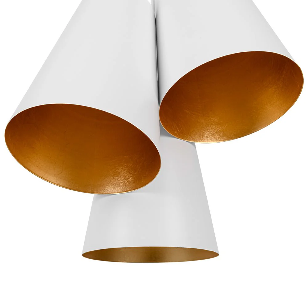 Modern 3-Light Cluster Metal Conical Shade Chandelier - Image 10