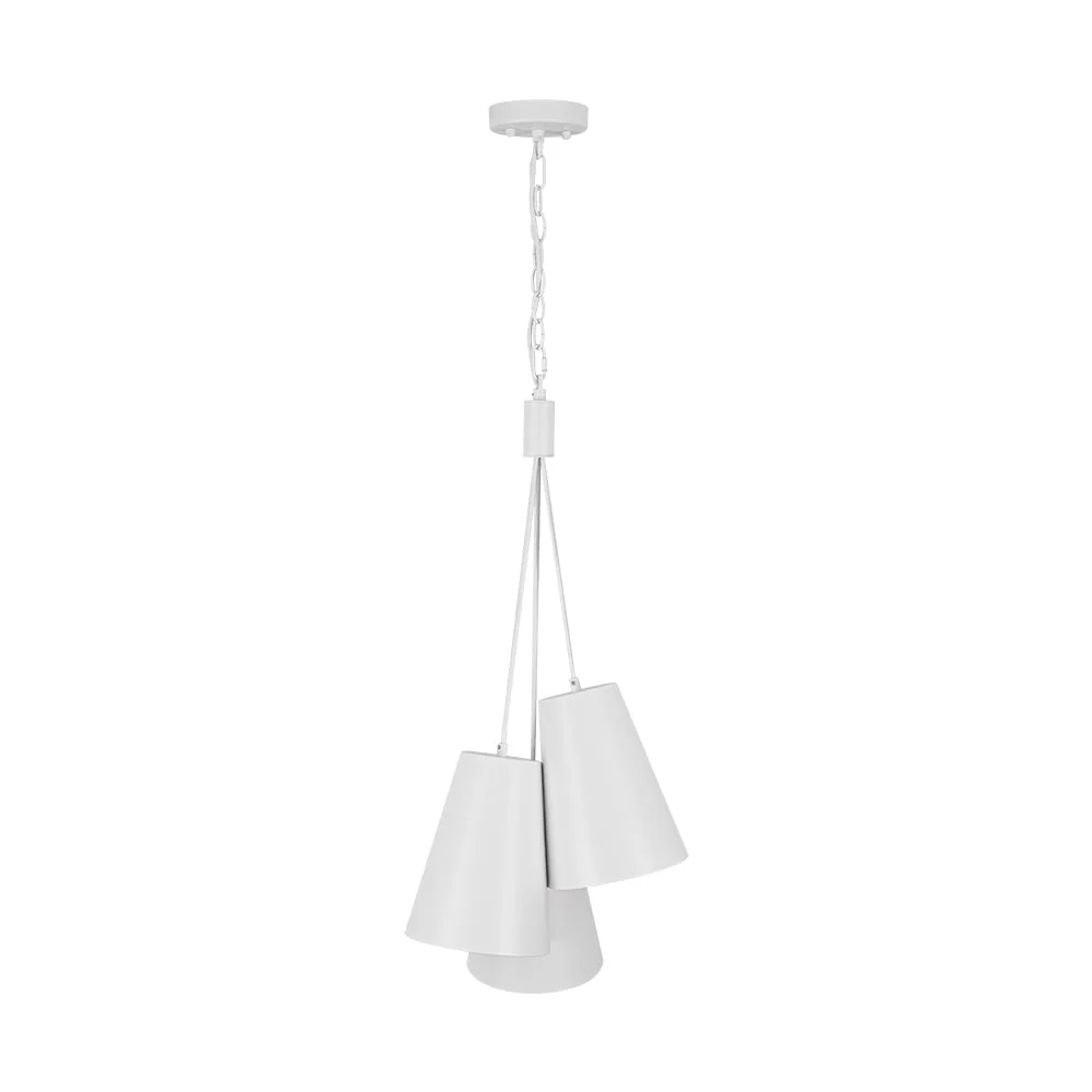 Modern 3-Light Cluster Metal Conical Shade Chandelier - Image 9