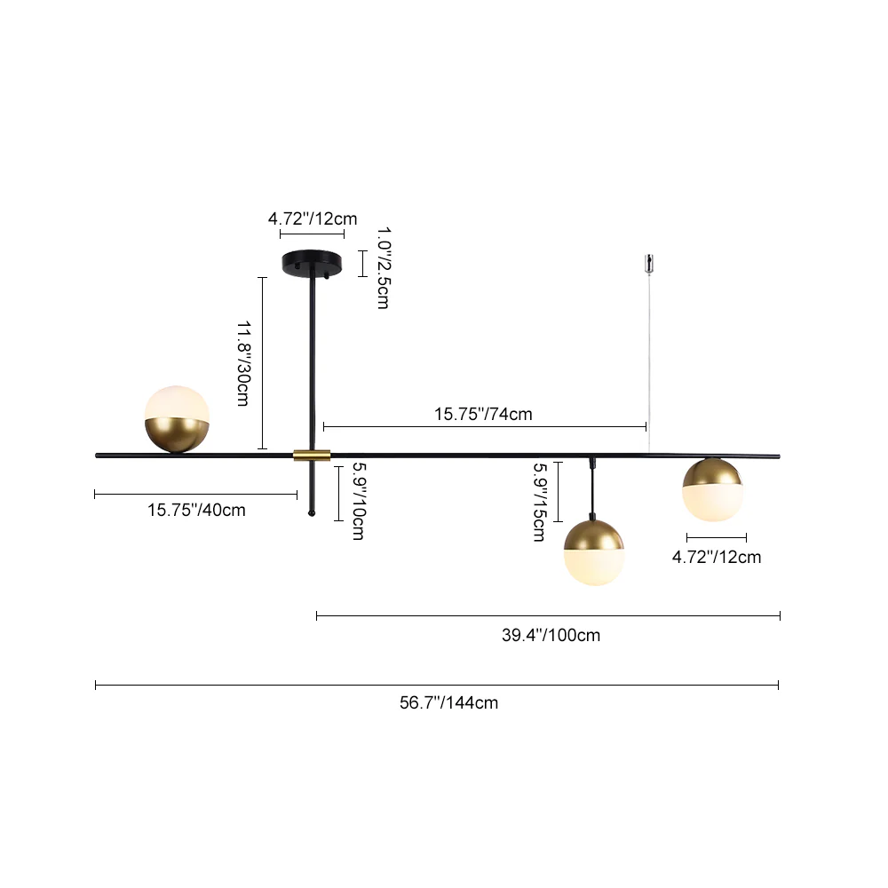 Modern 3-light Linear Island Lighting - Image 13