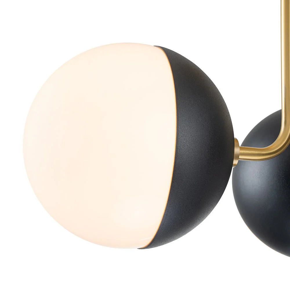 Modern 3-Light Milky Glass Globe Ceiling Light - Image 11