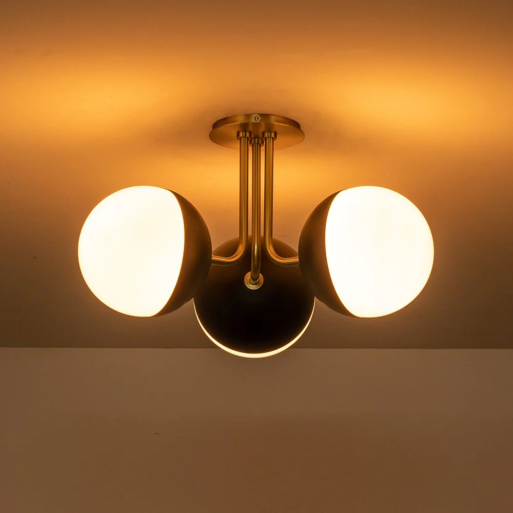 Modern 3-Light Milky Glass Globe Ceiling Light - Image 13