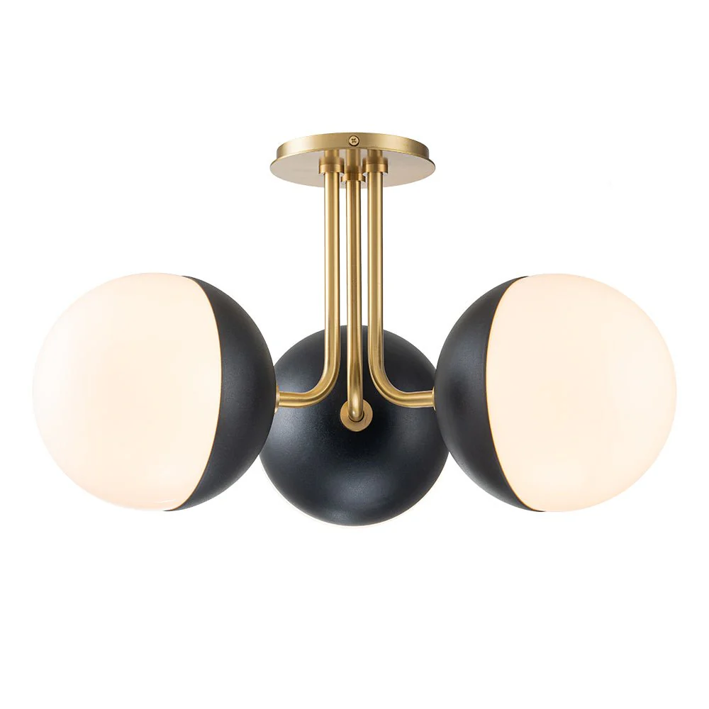 Modern 3-Light Milky Glass Globe Ceiling Light - Image 4
