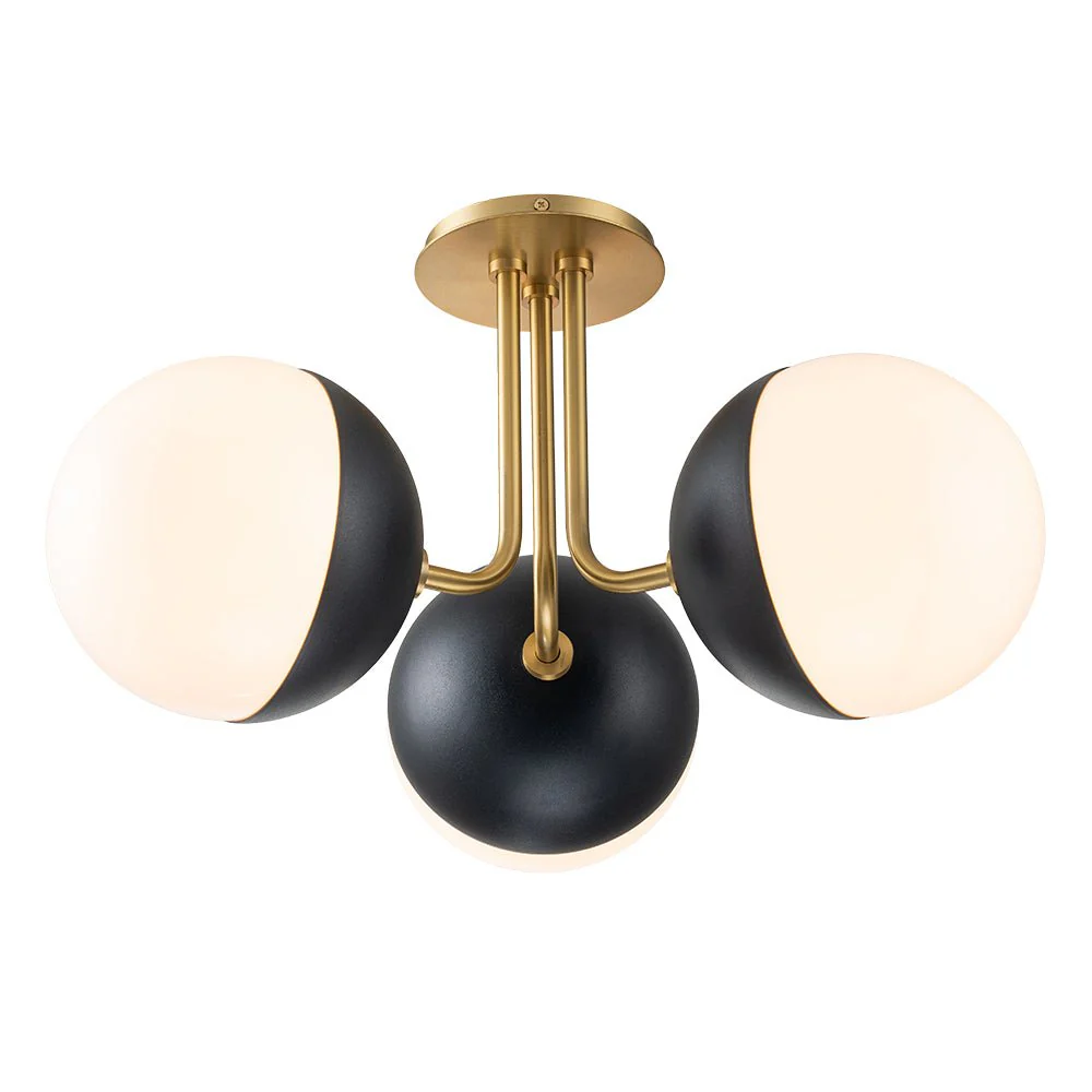Modern 3-Light Milky Glass Globe Ceiling Light - Image 5