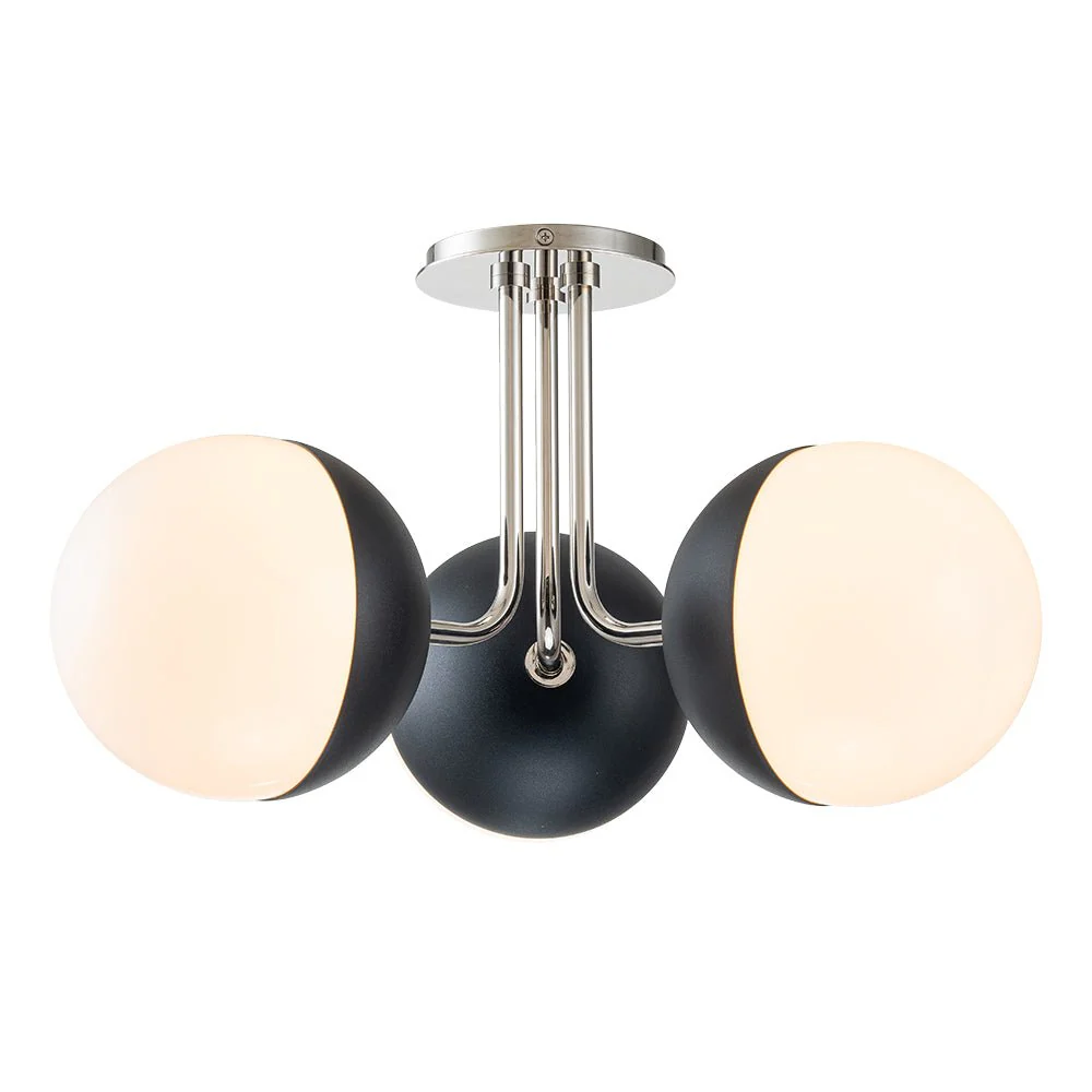 Modern 3-Light Milky Glass Globe Ceiling Light - Image 7